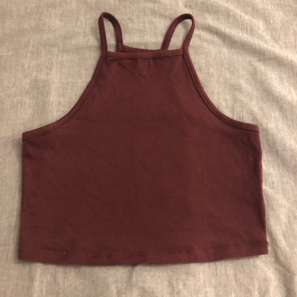 Maroon Halter Top